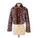 Kendall & Kylie Faux Fur Jacket: Short Brown Leopard Print Jackets & Outerwear - Women's Size X-Small