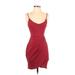 Lulus Casual Dress - Mini: Red Solid Dresses - Women's Size 2X-Small