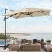 Arlmont & Co. Sakil 108" Square Cantilever Umbrella in Brown | 102.4 H x 108 W x 108 D in | Wayfair 6651AF7B9788416890B7595455276010