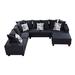 Black Reclining Sectional - Latitude Run® Adamira 3 - Piece Upholstered Corner Sectional Velvet, Leather | 32 H x 110 W x 85 D in | Wayfair
