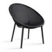 George Oliver Horacio Modern Contemporary Outdoor Side Chair Lounge Chair Indoor Patio For Living Room Balcony Plastic in Black | Wayfair