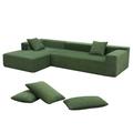 Green Reclining Sectional - Latitude Run® Modular Sectional Living Room Sofa Set, Modern Minimalist Style Couch, Upholstered Sleeper Sofa Polyester | Wayfair