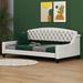 House of Hampton® Johvanny Panel Bed Upholstered/Velvet in White | 33.8 H x 45.6 W x 80.7 D in | Wayfair 04AF774707634C699B8A09D4B185715E