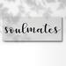 Gracie Oaks Soulmates - Wrapped Canvas Panoramic Textual Art Canvas, Solid Wood in Black/Gray | 20 H x 50 W x 1.5 D in | Wayfair