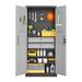 WFX Utility™ Steel Single Storage Cabinet ( 70.87" H x 31.5" W x 15.75" D) Steel in Gray/Black | 70.87 H x 31.5 W x 15.75 D in | Wayfair