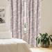 East Urban Home Flamingo Print Curtains Soft Palms & Birds Pair of Blush Dust Warm Taupe Microfiber | 63 H x 28 W in | Wayfair