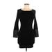 Alice + Olivia Casual Dress - Bodycon: Black Solid Dresses - Women's Size Medium