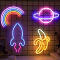 Rocket Bar Neon Sign Light USB Batterie 62Battery Mur de fête ConfronLED pour Noël Vitrine de