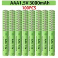 UTO-Batterie Lithium-Ion Rechargeable AAA 3000 V 1.5 mAh pour Horloges Souris Jouets