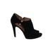 Nine West Heels: Black Print Shoes - Women's Size 8 - Peep Toe