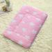 Herrnalise Reversible Plush Pet Mat Ultra Soft Dog Cat Crate Mat Sleeping Cushion Pad for Medium Small Dogs Machine Washable Portable and Soft Pet Bed Mat L-24 xW-20