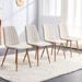 Dining Chairs Set of 4, Modern Dining Side Chairs.with Soft Linen and Metal Legs.For Dining Room Living Room