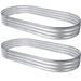 Galvanized Raised Garden Bed Kit, Oval Large Metal Raised Garden Beds for Vegetables,2pcs 6*3*1 ft