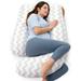 U Shaped Full Body Maternity Pillow with Removable Cover - Geometric Pattern