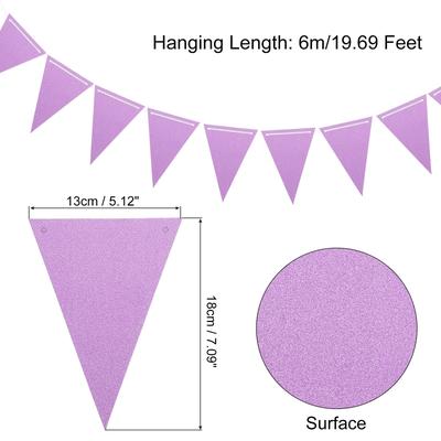 5 Pcs 20 Feet Pennant Banner Flags String Triangle Hanging