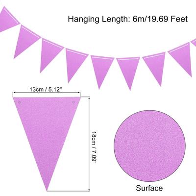 10 Pcs 20 Feet Pennant Banner Flags String Triangle Hanging