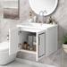 24 inch MDF Wall-Mounted Bathroom Vanity Set with Doors and Drop-in Ceramic Sink