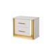 Obsession Contemporary Style 2-Drawer Nightstand Made with Wood & Gold Finish