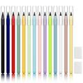 14 PCS Inkless Pencil Reusable Infinity Pencil with Eraser Reusable Infinity Pencil with Extra 2 Erasers Endless Pencil Forever Pencil Home Office School Writing and Drawing Pencil