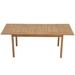 Orange-Casual Rectangular Extendable Solid Table 6-8 People Dining Table Indoor Outdoor Acacia Wood Table for Yard Deck Lawn