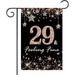 HGUAN Happy Anniversary Garden Flag - Wedding Anniversary Party Yard House Lawn Sign/Retirement Door Yard Lawn Sign Decor/Birthday Party Outdoor Decorations Double Side