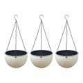 Gratying 3pieces Stylish Indoor Outdoor Plant 3pieces For Indoor Outdoor Gardens Plant Pot For Indoor Outdoor Hanging Planter beige M