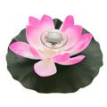 Floating Pool Lights Solar Power Floating Lotu Flower LED Accent Light Color Changing Water Resistant Outdoor Floating Pond Night Light for Garden Pool Party Pink