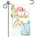 HGUAN Mr Mrs Wedding Garden Flag Decor 12x20 Inch Double Sided for Outside Bride Groom Married Anniversary Party Gift Polyester Small Floral Yard Flag (MrMrs)