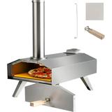 Outdoor Pizza Oven with 12 Pizza Stone Foldable Legs Portable Stainless Steel Pizza Maker for Outside Wood Pellet Fired Pizza Oven for Camping Picnic Backyard Family Gathering