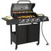 Magic Union 4-Burner Propane Gas Grill with Side Burner and Stainless Steel Grates 50 000 BTU Outdoor Cooking BBQ Grills Cart