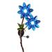 Double Flower and Critter Garden Stake Sets - Blue