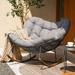 Grand Patio Living Room Rocking Chair Comfy Reading Sofa Modern Cozy Lounge Rocker with Cushion for Bedroom Dorm Corner Porch Gray
