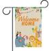 HGUAN Welcome Home Garden Flag Home Sweet Home 12Ã—18 Inch Animal Theme Garden Flag Decoration Sign Vertical Double Sided Holiday Seasonal Decorations for Yard