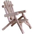 YOJFOTOOU. Cedar Log Lounge Chair Natural