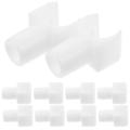 10 Pcs Wheel Chair Accessories Wheelchair Accessories Wheelchair Rail Support Drive Wheelchair Seat Rail Parts Short Sliders Universal Wheelchair Tube Support Blocks Seat Support Block White Abs