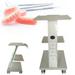 Miumaeov 3 Tiers Medical Trolley Salon Equipment Storage Stand Dental Rolling Mobile Tool Cart w/ Foot Brake