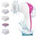 Mieauty 5 In 1 Multifunction Electric Face Facial Cleansing Brush and Face Massager For Scrubber Exfoliator Skin Beauty