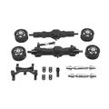 shamjina 1/10 RC Car Accessories Metal Upgrades Kits Wheel Hub Caps Toy Car Parts Set Black