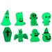 8pcs Creative Resin Decoration Halloween Statue Ornament Glow In The Dark Halloween Ghost Figurine Halloween Gift