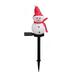 DISHAN Solar Panel Charging Solar Ground Lamp Christmas Snowman Shape Pathway Lights Energy-saving Outdoor Decorative Lights for