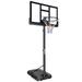 CITYLE Basketball Hoop Outdoor 6.6 - 10ft Kids Height-Adjustable Basketball Hoop Goal System with 44 Inch Impact Backboard and Portable Wheels Portable Backboard System for Kids/Adults