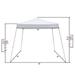 Camping Beach Gazebo Party Folding Sunshade Pop up Canopy Tent Down 10x10 Ft Top 8x8 Ft-White