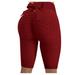 Ierhent Yoga Shorts for Women Womens Biker Shorts High Waist Workout Yoga Running Volleyball Shorts with Pockets(Red XL)