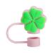ZPAQI DustProof Drinking Straw Tip Lids Halloween Theme Silicone Straw Covers Cap For St. Patrick s Day