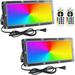 Ouside 2 Pack 50W RGB Flood Light RGB Color Changing Floodlight Smart RGB Floodlight with Remote Control for Parties Clubs Weddings Stage Lighting Birthday Parties Posters Discos KTV