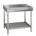 Danolapsi Stainless Steel Work Table with Backsplash for Prep & Work Folding NSF Heavy Duty Commercial Food Prep Worktable with Adjustable Undershelf for Kitchen Prep Work