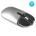 Oggfader Wireless Mouse for Laptop 2.4G M203 USB Mute Mouse 500 Milliamp Metal Roller Mouse Wireless Charging Mouse Gray