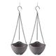 Olly & Rose San Marino Hanging Pots 2X24Cm Black 2031L