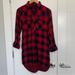 Madewell Dresses | Madewell Xxs Plaid Shirt Flannel Dress Red Black Fall And Winter | Color: Black/Red | Size: Xxs