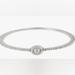 Coach Jewelry | Coach Signature Logo Pave Hinged Bangle Bracelet | Color: Silver | Size: Os